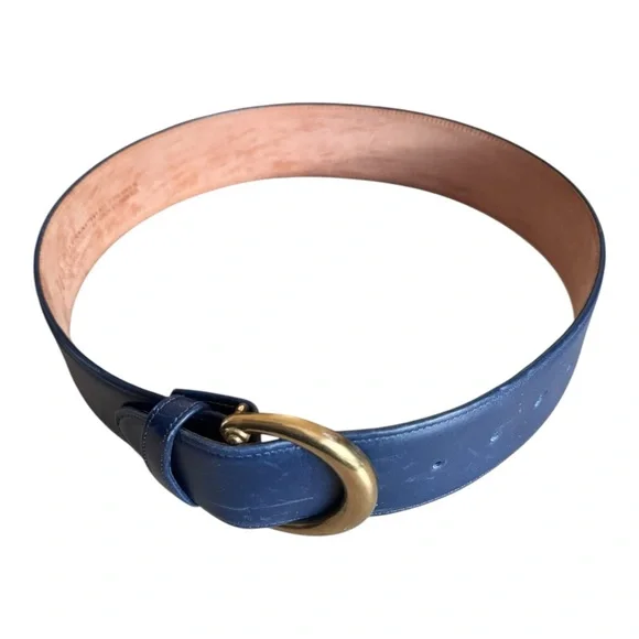 Coach | Accessories | Coach Blue Leather Belt Size Medium  display picture 1